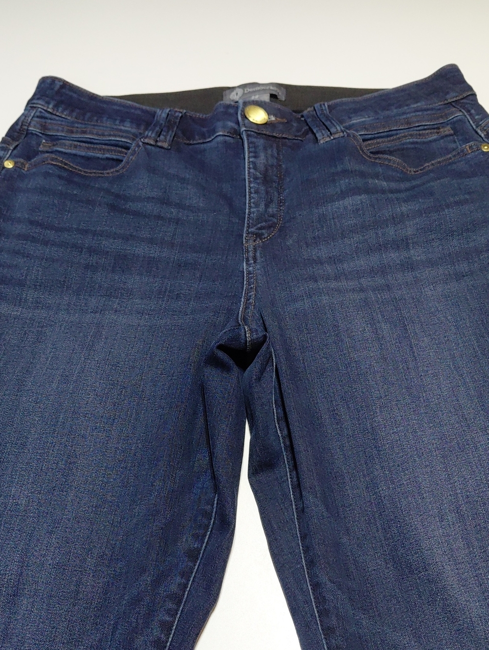 DEMOCRACY  Women's "Ab" Technology Distressed Hem  Blue Jeans Size 14